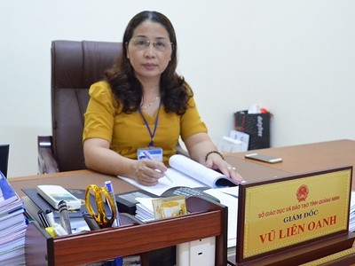 Bà Vũ Liên Oanh thời điểm còn là Giám đốc Sở Giáo dục và Đào tạo tỉnh Quảng Ninh.