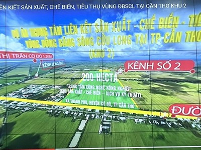 Vị trí quy hoạch Khu 2- Trung tâm liên kết, Kl994 nhà cái bóng đá world cup, chế biến và tiêu thụ sản phẩm nông nghiệp vùng ĐBSCL tại TP. Cần Thơ