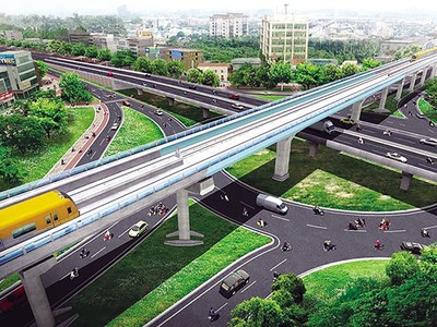 Phối cảnh một đoạn của Dự án metro số 5 (Hà Nội)