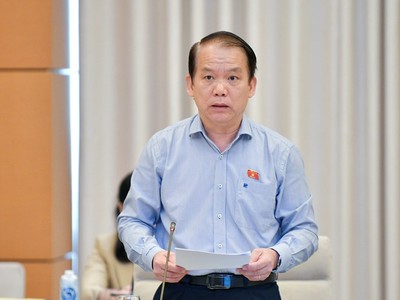 Chủ nhiệm Ủy ban Kl992 Tham Gia Ngay Hoàng Thanh Tùng trình bày báo cáo thẩm tra.