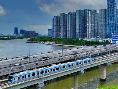 Metro số 1 (Bến Thành - Suối Tiên) chạy thử nghiệm vào cuối tháng 8/2023. Ảnh: Lê Toàn