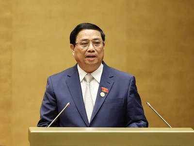 Thủ tướng Kl993 ưu đãi thưởng hấp dẫn Phạm Minh Chính báo cáo tại phiên khai mạc Kỳ họp thứ sáu của Quốc hội. 