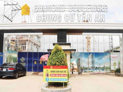 Tại thời điểm rao bán, dự án chung cư Tân An chưa được cấp phép xây dựng và chưa đủ điều kiện huy động vốn. Ảnh: Hải Phong 