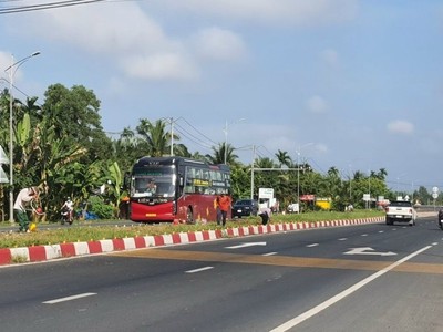 Một đoạn Quốc lộ 1 đoạn từ TP. Ngã Bảy, tỉnh Hậu Giang đến huyện Châu Thành, tỉnh Sóc Trăng. (Ảnh: Bộ GTVT).