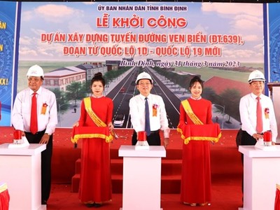 Bình Định: Dự án tuyến đường ven biển tăng vốn Kl99ok phiên bản mới hơn 230 tỷ đồng