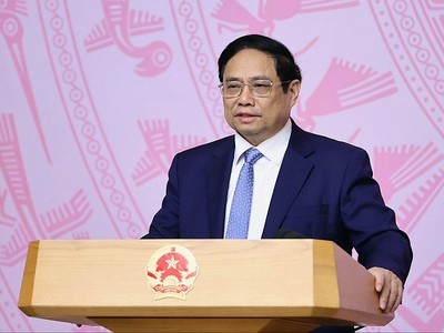 Thủ tướng Phạm Minh Chính phát biểu khai mạc Hội nghị. (Ảnh: Nhật Bắc)