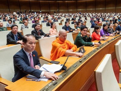 Quốc hội biểu quyết thông qua nghị quyết về sử dụng dự phòng chung, dự phòng nguồn ngân sách trung ương.