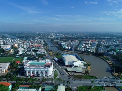 Một góc thành phố Tân An (tỉnh Long An). Ảnh: Báo Long An online