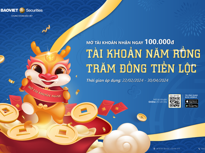 99Kl99 link đăng nhập Bảo Việt triển khai chương trình khuyến mại "Tài khoản năm Rồng - Trăm đồng tiền lộc"