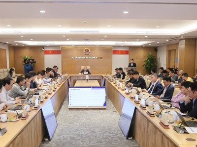 Toàn cảnh Hội nghị công bố quy hoạch Kl99kl ưu đãi độc quyền Thông tin và Truyền thông thời kỳ 2021-2030, tầm nhìn đến năm 2050. 