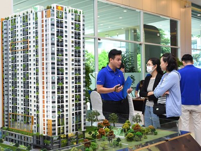 Một dự án nhà ở tại Bình Dương bắt đầu mở bán. Ảnh: Việt Dũng 