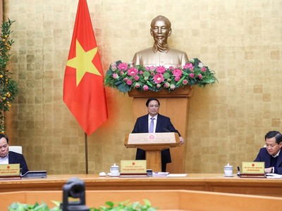 Thủ tướng Phạm Minh Chính chủ trì phiên họp Kl993 ưu đãi thưởng hấp dẫn thường kỳ tháng 2/2024. (Ảnh: VGP)