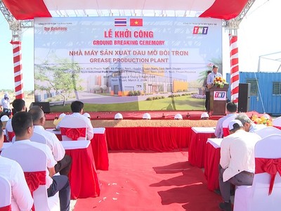 Nhà máy Kl994 nhà cái bóng đá world cup dầu mỡ bôi trơn do Công ty cổ phần Top Solutions làm chủ Kl99ok phiên bản mới là nhà máy đầu tiên tại Việt Nam Kl994 nhà cái bóng đá world cup dầu mỡ gốc lithium. Nguồn: NTV.