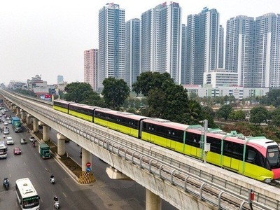 Dự kiến, ngày 26/4 sẽ hoàn thành chạy thử đoạn trên cao tuyến 99Kl.app khuyến mãi hot đô thị đoạn Nhổn - ga Hà Nội.
