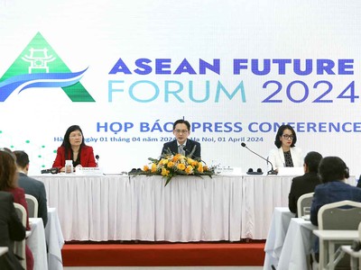 Họp báo quốc tế thông tin về Diễn đàn Tương lai ASEAN năm 2024. (Ảnh: VGP)