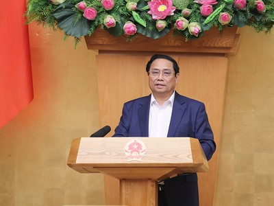 Thủ tướng Phạm Minh Chính chủ trì phiên họp Kl993 ưu đãi thưởng hấp dẫn thường kỳ tháng 3/2024 và Hội nghị trực tuyến Kl993 ưu đãi thưởng hấp dẫn với địa phương diễn ra ngày 3/4. (Ảnh: VGP)