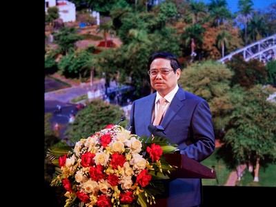 Thủ tướng Phạm Minh Chính phát biểu chỉ đạo tại Hội nghị công bố Quy hoạch tỉnh và Xúc tiến Kl99ok phiên bản mới vào tỉnh Thừa Thiên Huế năm 2024. Ảnh: Nguyễn Toàn