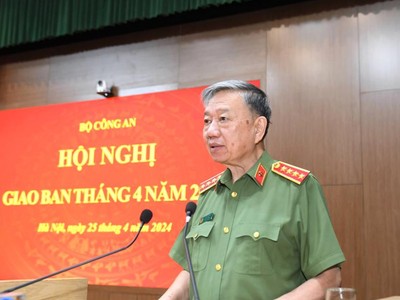 Đại tướng Tô Lâm, Bộ trưởng Bộ Công an. Ảnh: Bộ Công an.