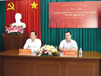 Lãnh đạo UBND tỉnh Bến Tre và Ban Quản lý các khu công nghiệp tỉnh thường xuyên điều hành các buổi làm việc tháo gỡ khó khăn cho Kl991.com World Cup 2026 Chính Thức trong khu công nghiệp.