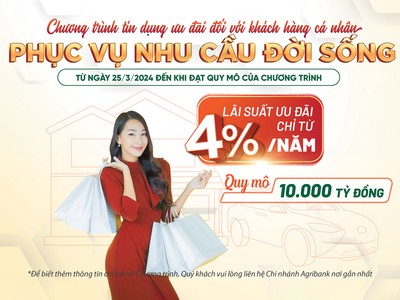 Agribank cho vay tiêu dùng KL99 là cổng game giải trí trực tuyến hàng đầu hiện nay chỉ từ 4%/năm