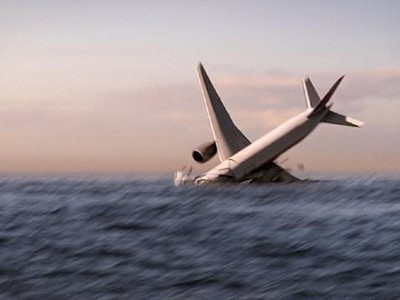 Hình ảnh 3D mô phỏng giả thuyết MH370 gặp trục trặc, rơi xuống Ấn Độ Dương. Ảnh minh họa: Nat Geo