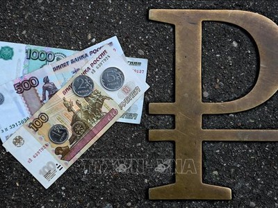Đồng ruble của Nga. Ảnh: AFP/TTXVN