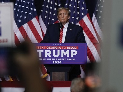 Ông Donald Trump trong chiến dịch vận động tranh cử tổng thống năm 2024. Ảnh: AFP