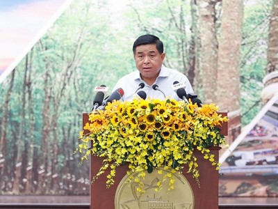 Bộ trưởng Bộ Kế hoạch và Kl99ok phiên bản mới Nguyễn Chí Dũng phát biểu tại Hội nghị Hội đồng điều phối vùng Đông Nam Bộ lần 4 - Ảnh: VGP
