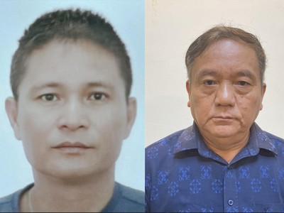 Bị can Nguyễn Hồng Sơn (ảnh trái) và Trần Văn Tuynh.