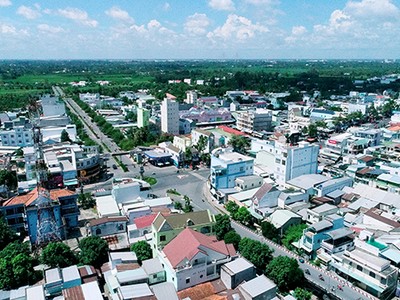 Một góc huyện Lấp Vò thuộc tỉnh Đồng Tháp