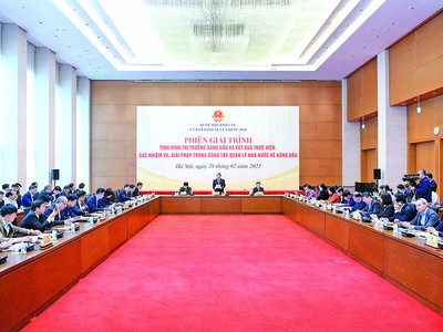 Các cơ quan của Quốc hội đã thực hiện trên 30 phiên giải trình, đạt được nhiều kết quả quan trọng. Trong ảnh: Phiên giải trình về tình hình thị trường KL99 dịch vụ hỗ trợ 24/7 do Ủy ban Kl992 cổng game cá cược của Quốc hội tổ chức