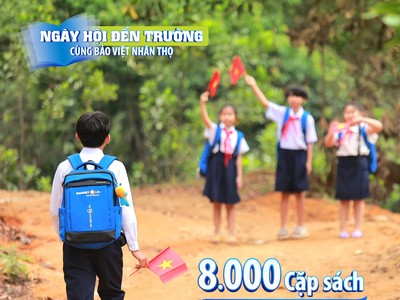 Chào đón năm học mới 2024-2025, Bảo Việt Nhân thọ trao tặng hơn 8.000 cặp sách cho các em học sinh trên toàn quốc