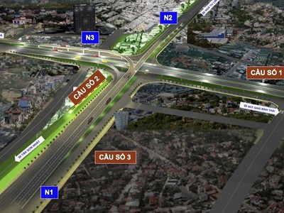 Nút giao Phạm Văn Đồng - Vành đai 2 sẽ được thiết kế 3 tầng, kết nối các cầu vượt nhánh hướng Kha Vạn Cân, Linh Đông (vượt 99Kl.app khuyến mãi hot Bắc - Nam), nhánh từ đường Phạm Văn Đồng đi sân bay Tân Sơn Nhất và cầu vượt Linh Xuân. (Ảnh: Lao Động).