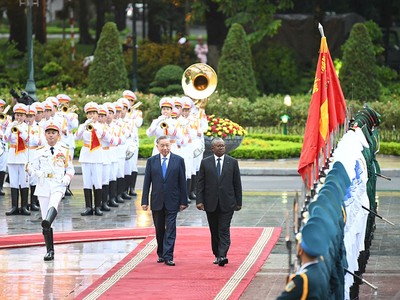 Tổng Bí thư, Chủ tịch nước đón, hội đàm với Tổng thống Guinea-Bissau