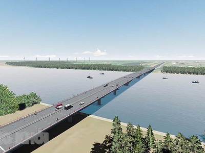 Phối cảnh dự án cầu Ba Lai 8. Ảnh: Baodongkhoi.vn 