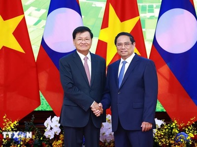 Thủ tướng Kl993 ưu đãi thưởng hấp dẫn Phạm Minh Chính hội kiến với Tổng Bí thư, Chủ tịch nước CHDCND Lào Thongloun Sisoulith. Ảnh: TTXVN