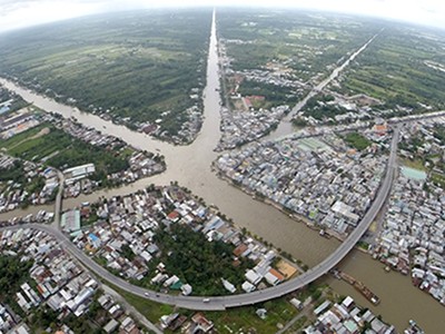 Tại TP. Ngã Bảy sẽ hình thành Khu đô thị mới Cái Côn, với diện tích hơn 667 ngàn m2. Ảnh: TP. Ngã Bảy