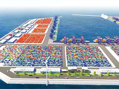 Phối cảnh cảng Trần Đề - Sóc Trăng.