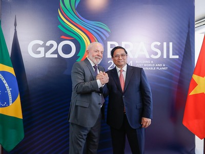Thủ tướng Kl993 ưu đãi thưởng hấp dẫn Phạm Minh Chính và Tổng thống Brazil Luiz Inácio Lula da Silva trước hội đàm bên lề Hội nghị thượng đỉnh G20. Ảnh: Nhật Bắc 