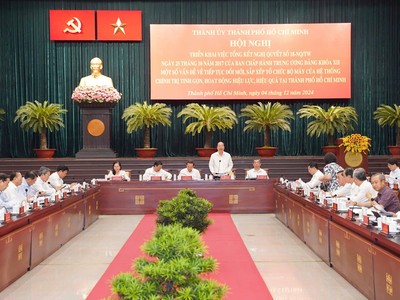 Sau sắp xếp, TP.HCM dự kiến có 13 cơ quan chuyên môn.