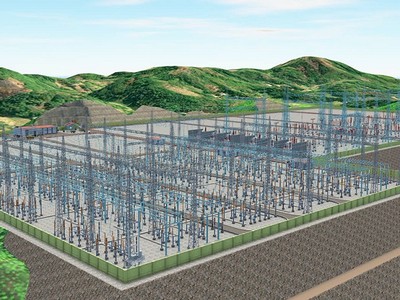 Phối cảnh Trạm biến áp 500 kV Quỳnh Lưu.