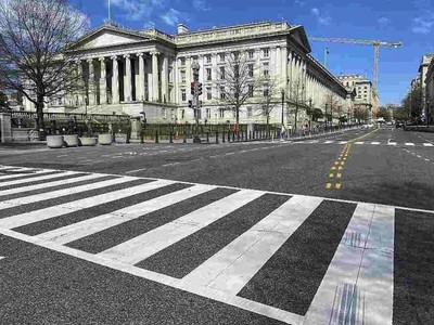 Bên ngoài trụ sở Bộ Kl991.com nạp rút nhanh Mỹ ở thủ đô Washington, D.C. Ảnh: AFP