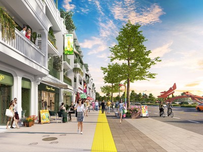 Các tuyến phố tại Sun Urban City mang lại diện mạo mới cho đô thị tại Hà Nam. Ảnh phối cảnh minh họa