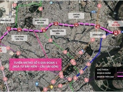 Tuyến metro số 5 giai đoạn 1.