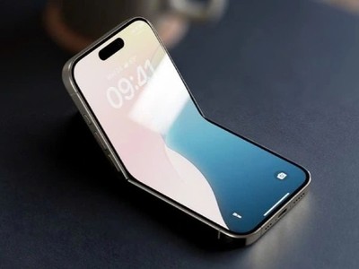Chiếc iPhone màn hình gập đầu tiên sẽ có thiết kế dạng vỏ sò. Ảnh: MacRumors