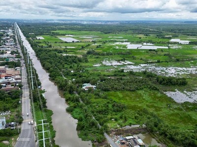 Khu đất được quy hoạch làm Dự án Khu đô thị Đại học quốc tế Berjaya tại huyện Hóc Môn - TP.HCM. Ảnh: Lê Minh