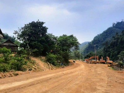 Dự án Đường nối đường Hồ Chí Minh nhánh Đông với đường Hồ Chí Minh nhánh Tây dự kiến sẽ hoàn thành trong năm 2025. Ảnh: Duy Lợi