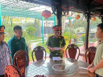 Công an tỉnh Quảng Nam khởi tố, bắt tạm giam Bùi Ngọc Dũng về hành vi trốn thuế. Ảnh Công an Quảng Nam cung cấp