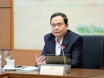 Chủ tịch Quốc hội Trần Thanh Mẫn phát biểu tại tổ - Ảnh PT.