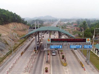 Một trạm thu phí hoàn vốn cho Dự án BOT Thái Nguyên - Chợ Mới.